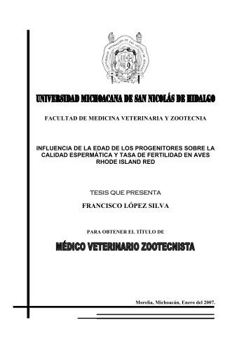 FRANCISCO LÓPEZ SILVA - Facultad de Medicina Veterinaria y ...