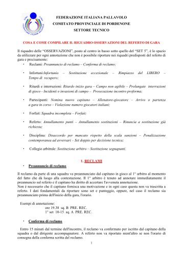 Referto Gara Osservazioni.pdf - Pallavoloazzanese.it
