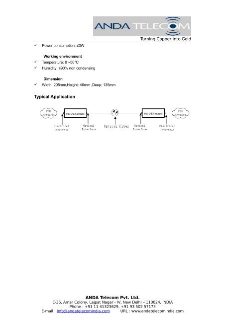 e3 optical modems - ANDA TELECOM INDIA