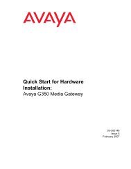 Quick Start for Hardware Installation: Avaya G350 ... - Avaya Support