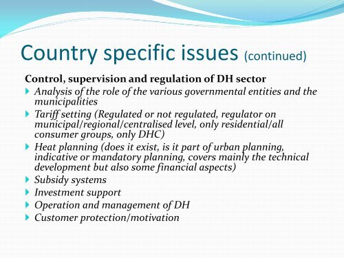 Policies and Barriers for DHC outside EU ... - Euroheat & Power