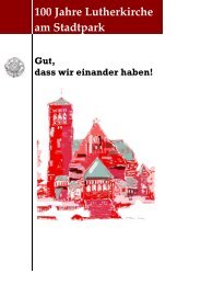 Festprogramm 100 Jahre Lutherkirche - Bochum (Innenstadt ...