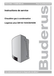 Service Manual Logamax plus GB142 - BE(fr)