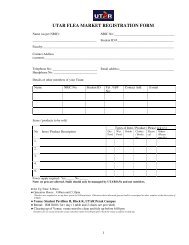 UTAR FLEA MARKET REGISTRATION FORM