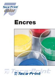 Catalogue des encres - Teca-Print AG