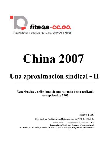 China 2006 â Una aproximaciÃ³n sindical