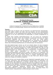 CLINICAL STRESS ASSESSMENT - Sedus