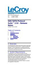 SASSATA Protocol Suite Release Notes - Teledyne LeCroy