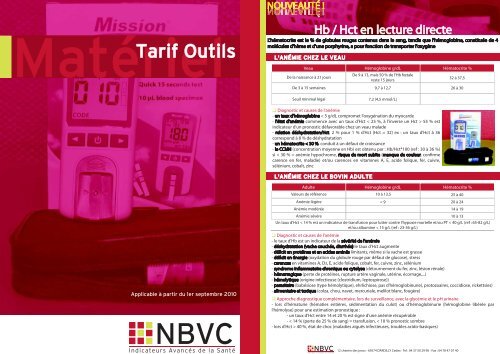 Voir Tarifs & Outils - NBVC