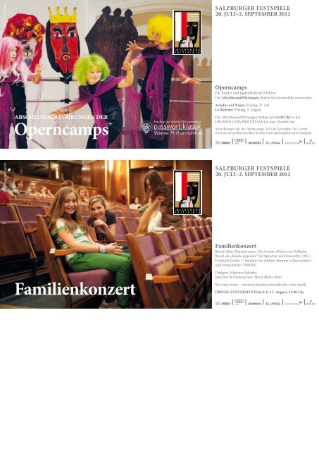 Kinder- und Jugend- programm 2012 - Salzburger Festspiele