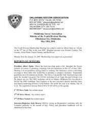 May 2001 - Oklahoma Soccer Association