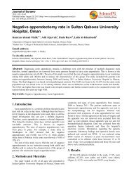 Negative appendectomy rate in Sultan Qaboos University Hospital ...