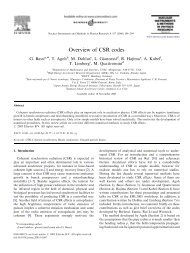 Overview of CSR codes - Department of Mathematics and Statistics