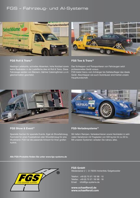 Schaefferoil Katalog 2012 - FGS GmbH