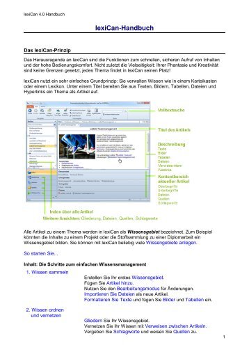 lexiCan Hilfe PDF