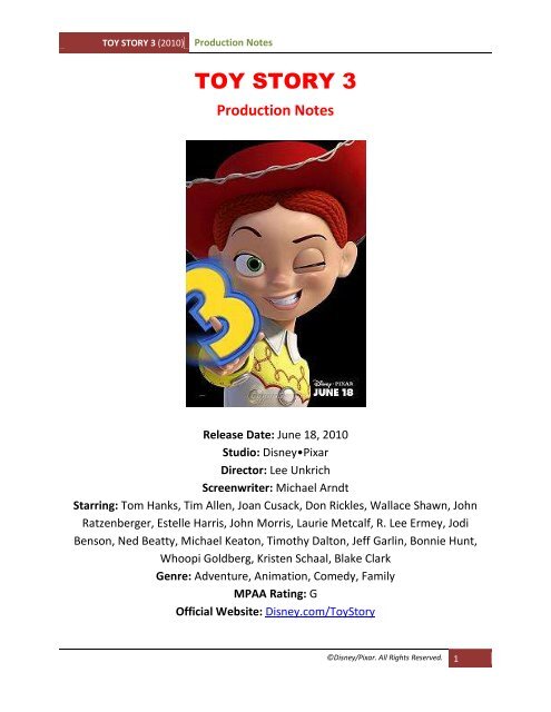 TOY STORY 3 - Visual Hollywood