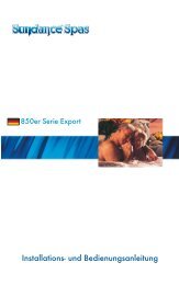 2002+ 850 Export Owner's Manual (German) - Sundance Spas