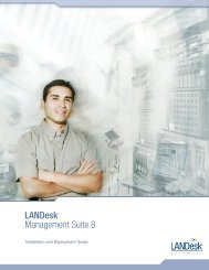 Installation and Deployment Guide - LANDeskÂ® Software ...