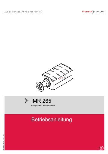 IMR 265 Betriebsanleitung