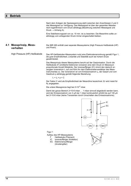 IMR 265 Betriebsanleitung