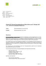 Protokoll der Sitzung vom 24. Oktober 2013 - Gemeinde Glarus Nord