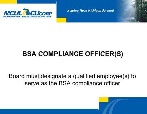 bank secrecy act / anti- money laundering (bsa/aml) compliance