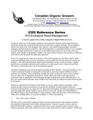 Ecological Weed Management - Canadian Organic Growers