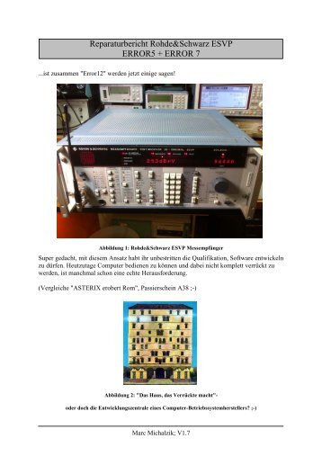 R&S ESVP pdf Reparaturbericht von M. Michalzik - Audio-Amplifier ...