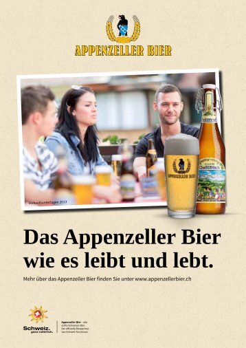 Verkaufshandbuch Appenzeller Bier 2013 (DE) - Brauerei Locher AG