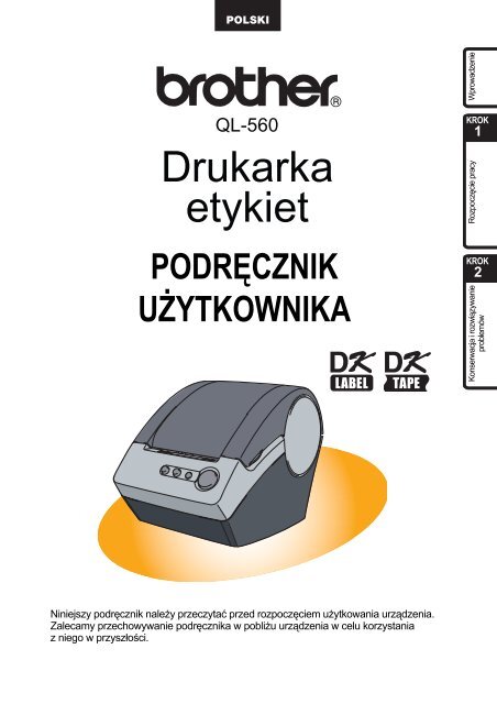 Podręcznik użytkownika QL-560 - Centrum Druku