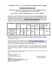 Detail Tender Notice No. NWCMC/ EE(WS&SW)/E-Tender - Nanded ...