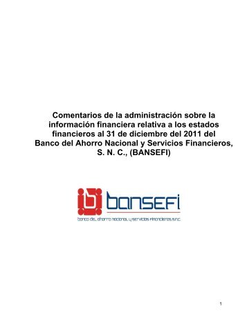 Comentarios Admon Dic 2011 - Bansefi