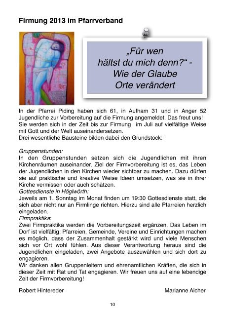 Pfarrbrief Ostern 2013 Master - Pfarrverband Anger-Aufham-Piding