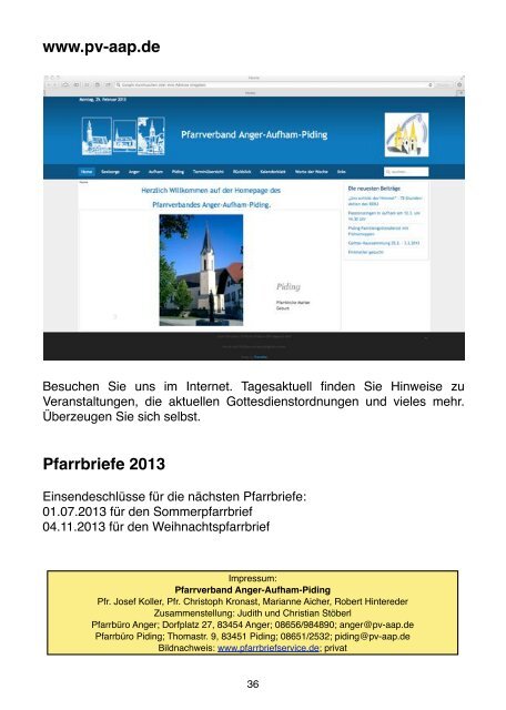 Pfarrbrief Ostern 2013 Master - Pfarrverband Anger-Aufham-Piding