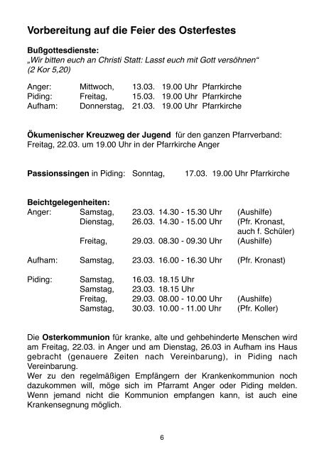 Pfarrbrief Ostern 2013 Master - Pfarrverband Anger-Aufham-Piding