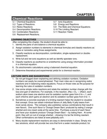 Worksheets How To Balance The Name And Type Of Chemical Reaction Chapter 7 Worksheet 1 chemical reactions equations chapter 1 student worksheet six types of reaction 5 reactions