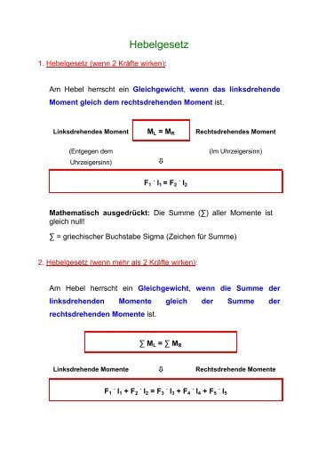Hebelgesetz