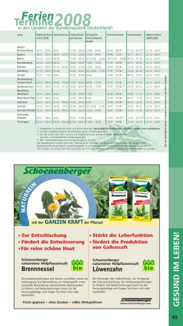 Kunden-Magazin & Kalender Schoenenberger ... - WORTGEWAND