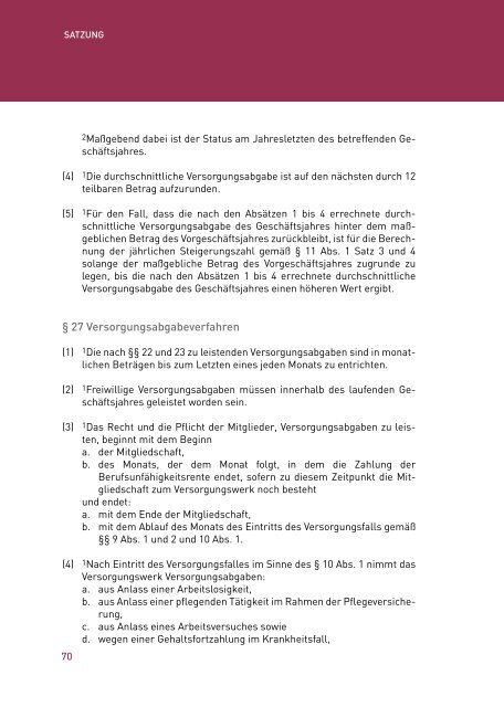 Satzung - Ärzteversorgung Westfalen-Lippe