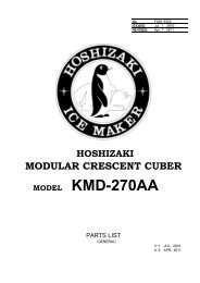 MODEL KMD-270AA - Hoshizaki