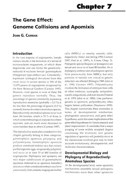 Chapter 5 Genetic Analysis of Apomixis - cimmyt