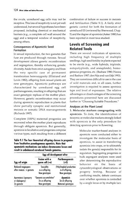 Chapter 5 Genetic Analysis of Apomixis - cimmyt