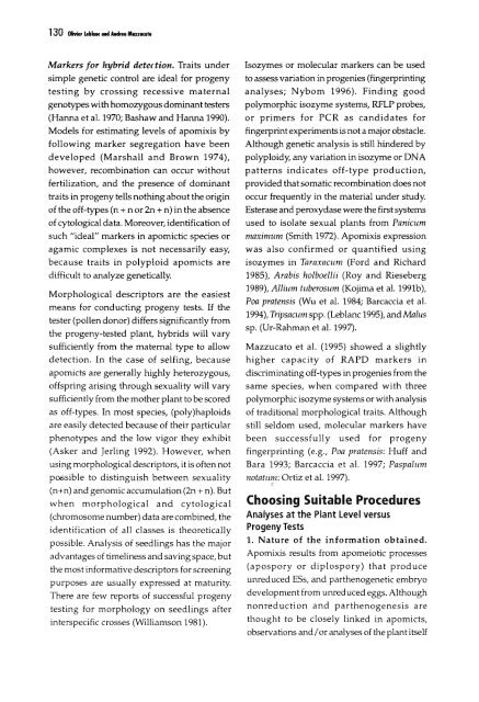 Chapter 5 Genetic Analysis of Apomixis - cimmyt