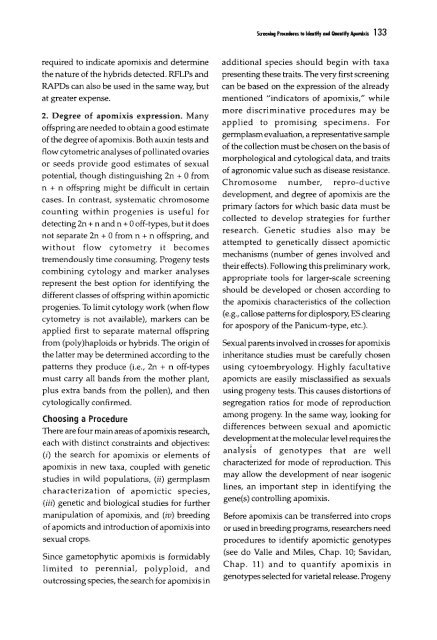 Chapter 5 Genetic Analysis of Apomixis - cimmyt