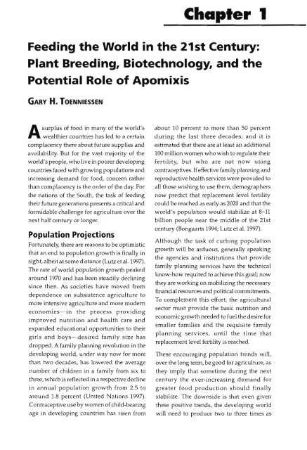 Chapter 5 Genetic Analysis of Apomixis - cimmyt