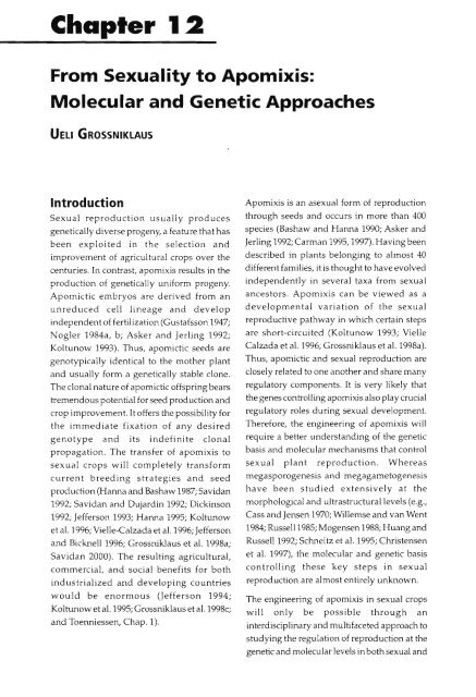 Chapter 5 Genetic Analysis of Apomixis - cimmyt