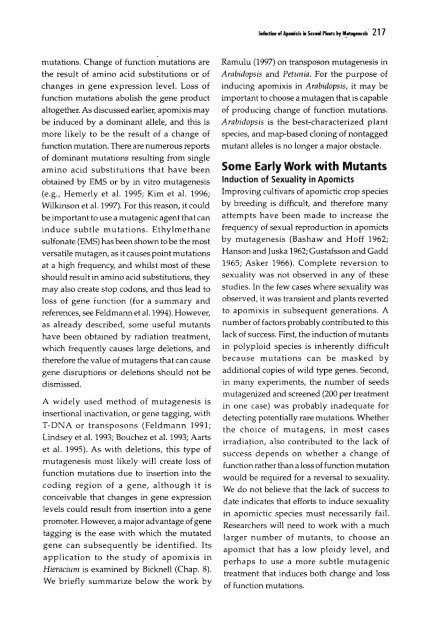 Chapter 5 Genetic Analysis of Apomixis - cimmyt