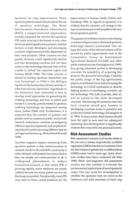 Chapter 5 Genetic Analysis of Apomixis - cimmyt