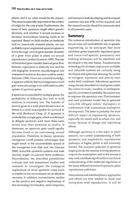 Chapter 5 Genetic Analysis of Apomixis - cimmyt