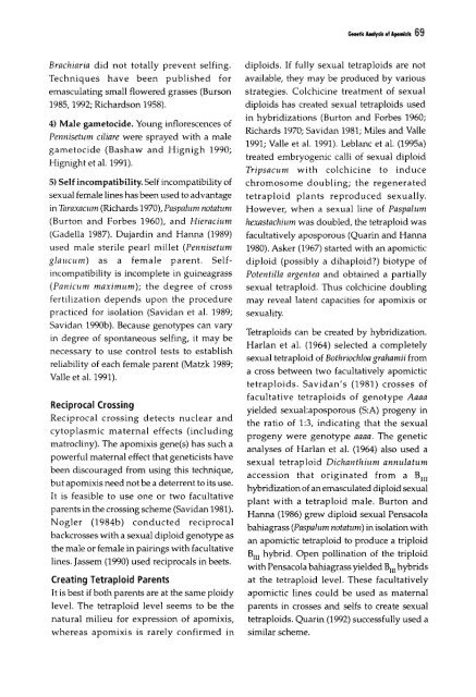 Chapter 5 Genetic Analysis of Apomixis - cimmyt